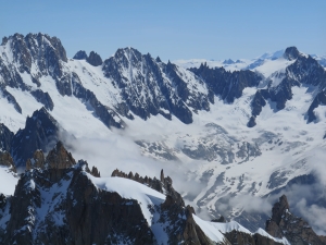 Widok z Aiguille du Midi