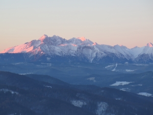 Widok na Tatry z Wysokiego Wierchu