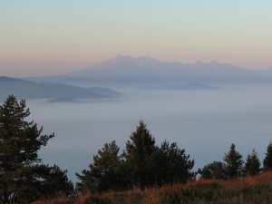 Widok z Wysokiego Wierchu na Tatry