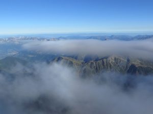 Widok z Aiguille du Midi