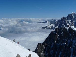 Widok z Aiguille du Midi