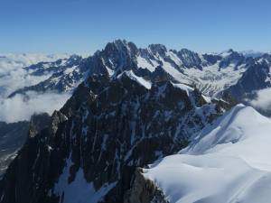 Widok z Aiguille du Midi