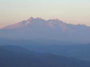 Widok na Tatry z Wysokiego Wierchu