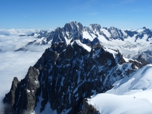 Widok z Aiguille du Midi